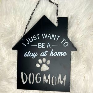 Medium black metal sign